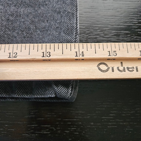 PacSun Sloane Ultra Baggy Jeans Womens 28 Washed Faded Black Wide Leg Low Rise - Picture 10 of 11